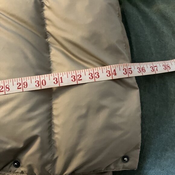 Lauren Ralph Lauren Puffer Coat Womens Tan Mid Long Full Zip Winter Down Filled - Picture 9 of 10